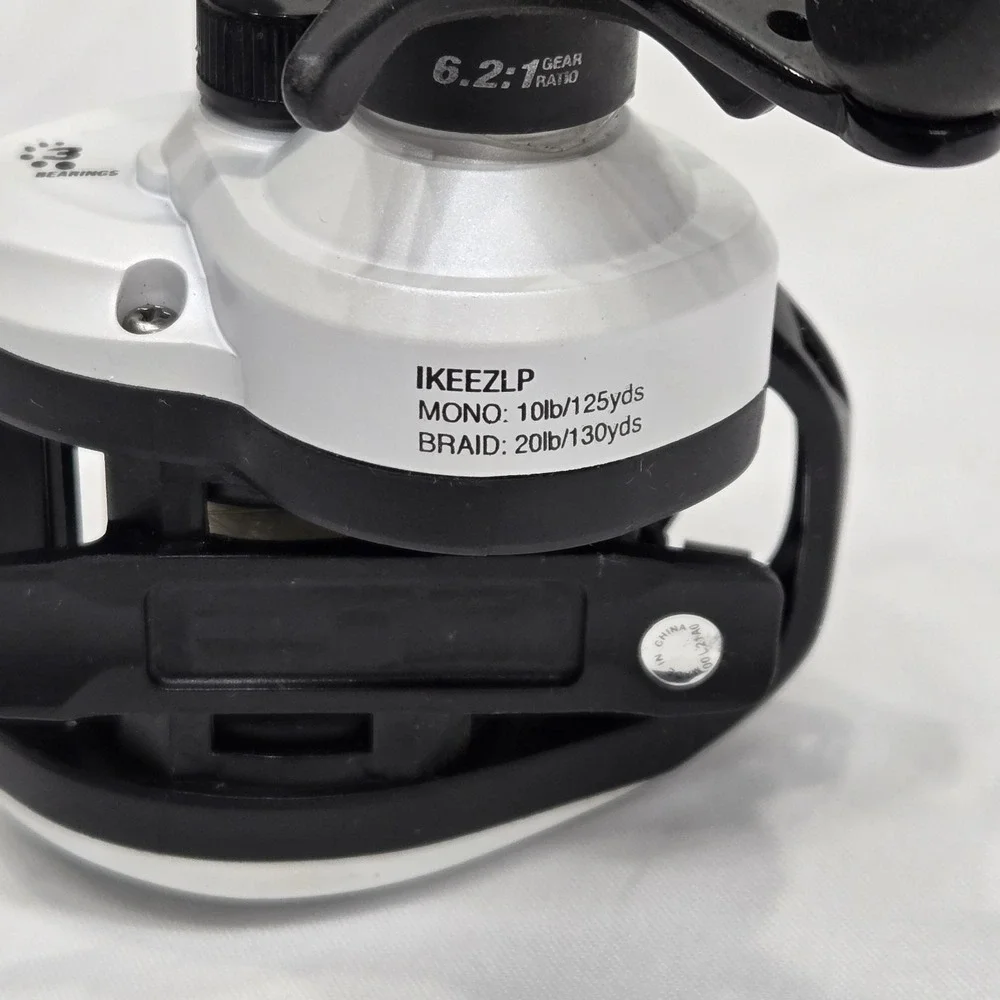 Abu Garcia Ike EZ Cast White Fishing Reel 3 Bearings 6:2:1 ratio IKEEZLP - Picture 7 of 12